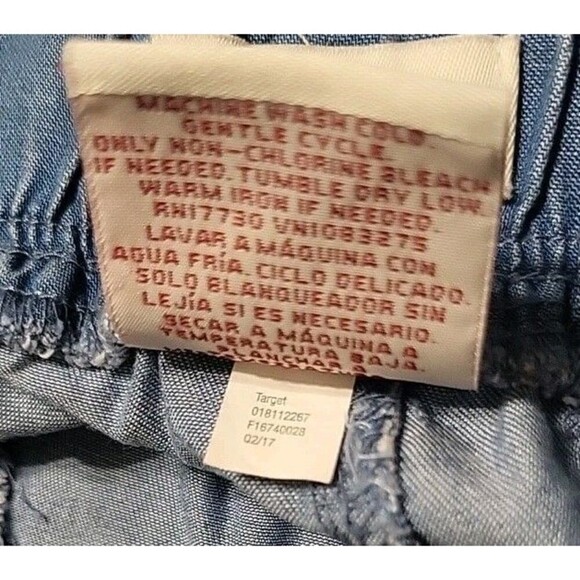 NWT Blue Chambray Shorts XXL 4” Stretchy Waist Pockets Drawstring Vacation - Picture 6 of 7